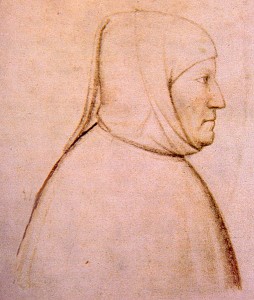 Petrarch - portrait by Altichiero, Italian, circa 1370-1380